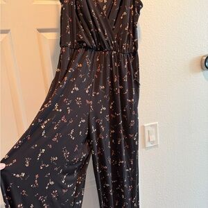 Kaileigh Black Floral Jumpsuit